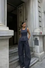 Dark Denim Tailored Set