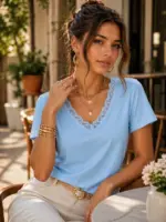 Lace Touch Basic Top - Image 4