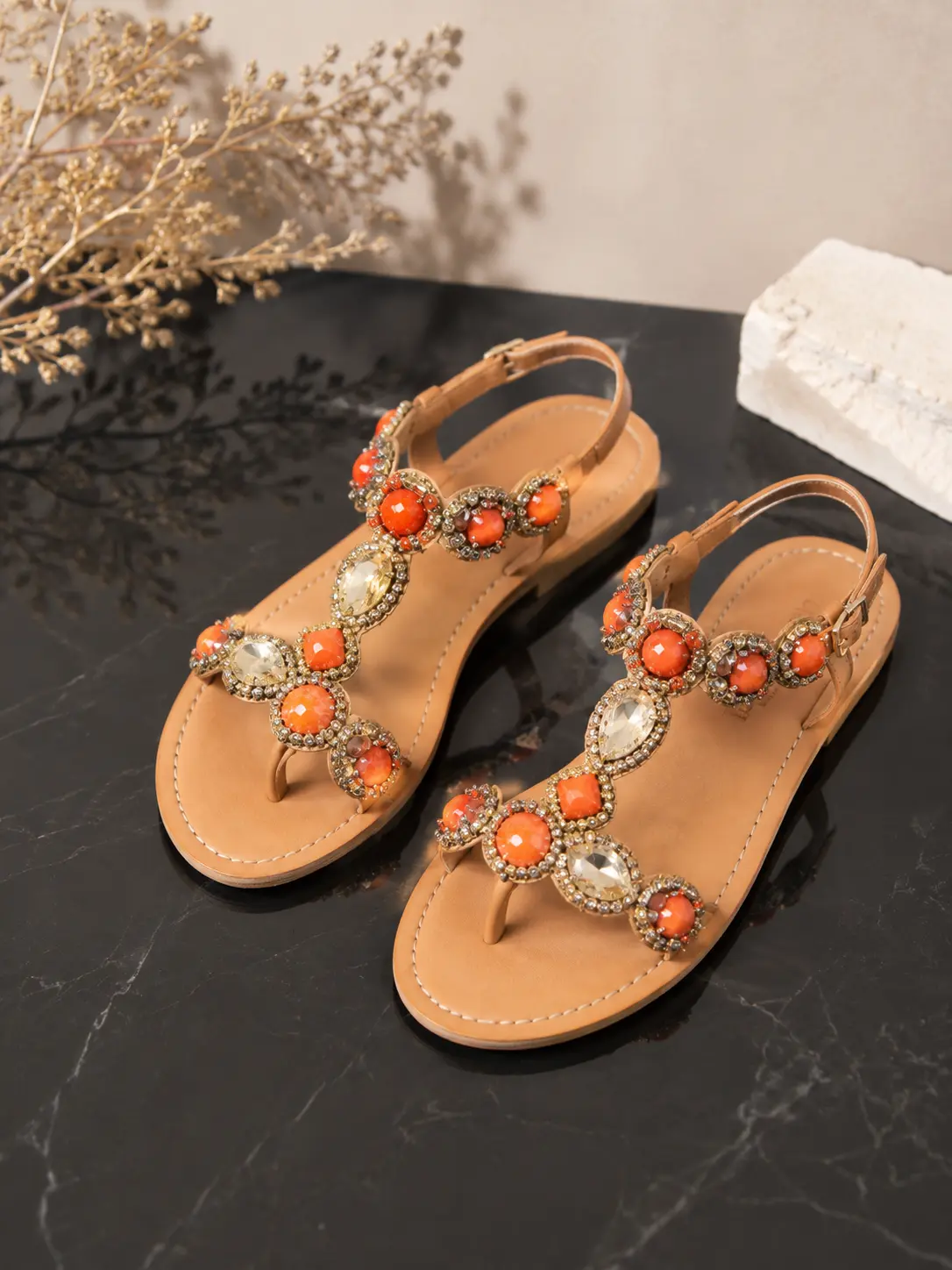 img_6a1a965b0f1942.21694886 Coral Jewel Sandals - Image 1