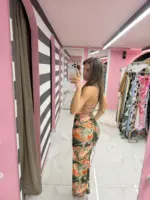 Azure Marble Maxi Dress - Image 6