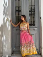Blossom Backless Maxi Dress - Image 9