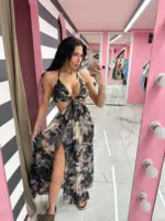 Fuchsia Sunset Maxi Dress - Image 4