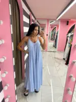 Sky Crystal Maxi Dress