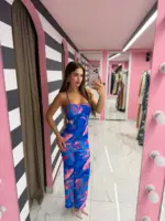 Azure Marble Maxi Dress