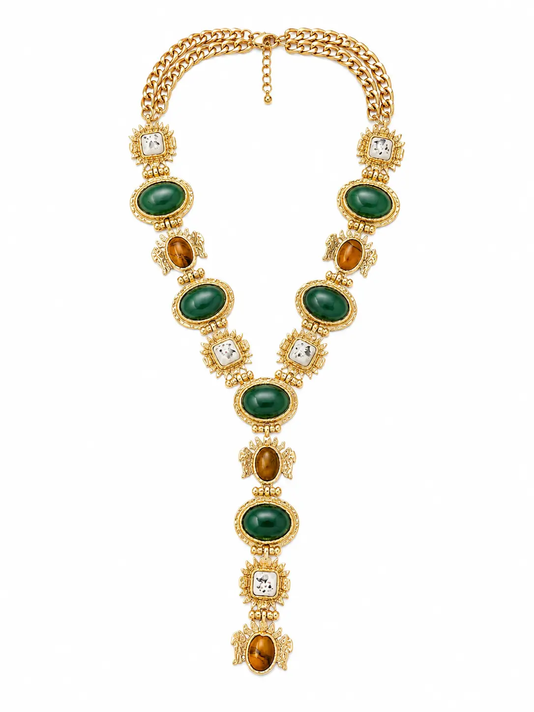 img_6a4b8fc0415279.18909596 Emerald Royale Steel Necklace - Image 1