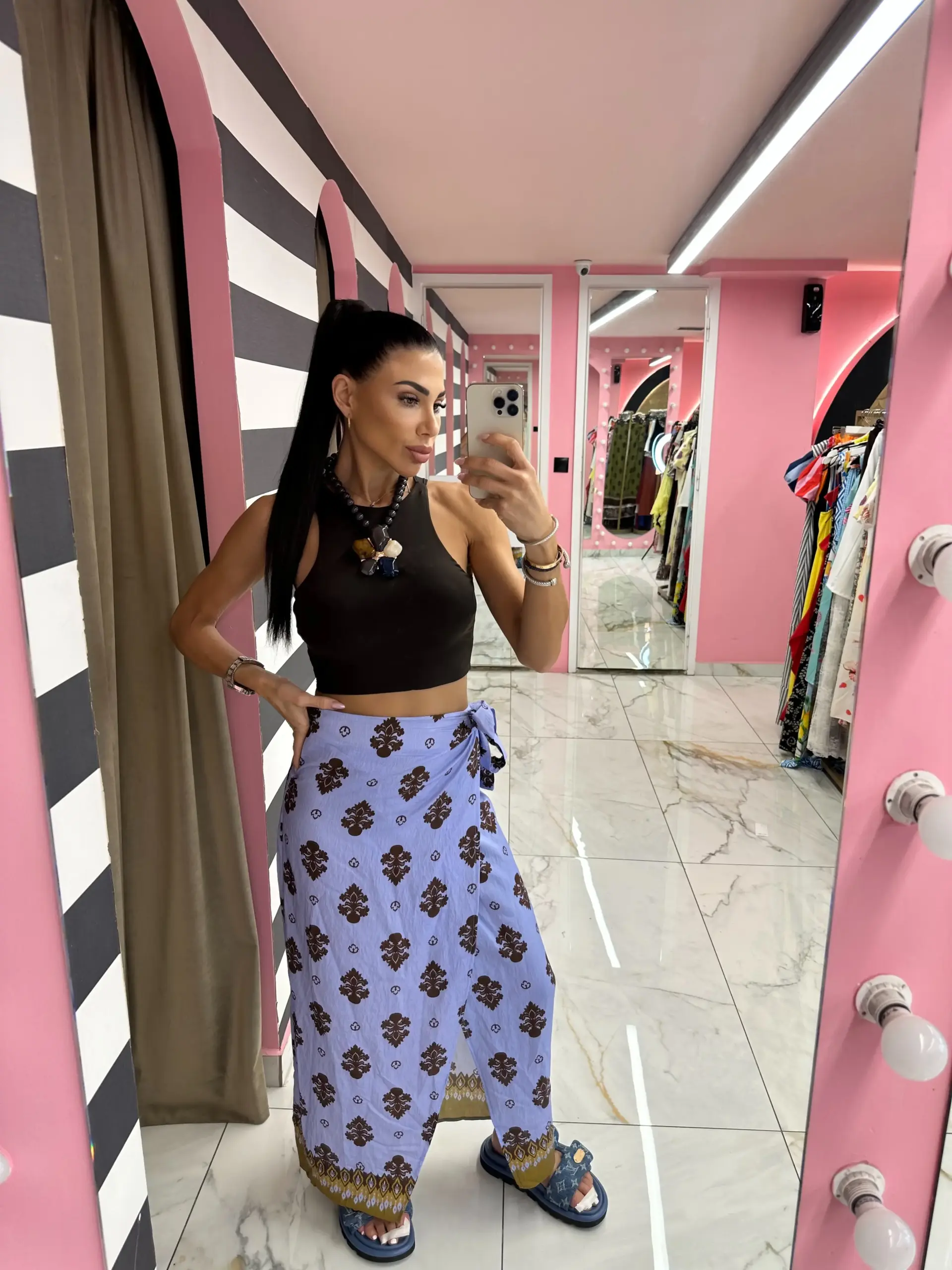 img_6a4e5103a62725.23622400 Azzurra Wrap Maxi Skirt - Image 1