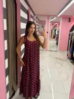 Olive Dots Maxi Dress