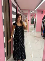 Olive Dots Maxi Dress - Image 5