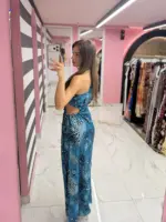 Azure Wild Maxi Dress - Image 4
