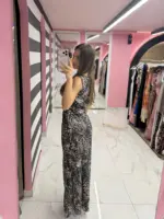 Azure Wild Maxi Dress - Image 8