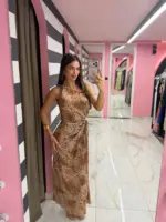 Azure Wild Maxi Dress - Image 9