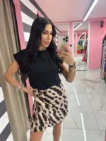 Safari wrap mini skirt