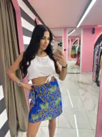 Safari wrap mini skirt - Image 7