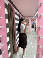 Mocha Wrap Skirt - Image 2