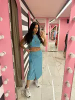 Azure Cotton skirt