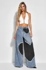 Rebel Heart Wide Leg Jeans - Image 2