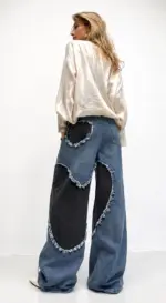 Rebel Heart Wide Leg Jeans - Image 3