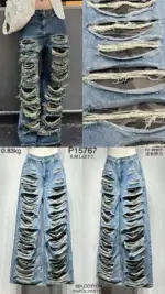 Rebel Ripped Camo Wide Leg Jeans - Image 3