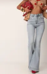Mochy Sculpt Flare Jeans – Ice Blue