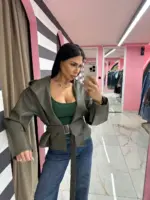Leather Belt Jacket