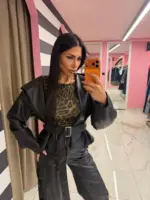 Leather Belt Jacket - Image 5