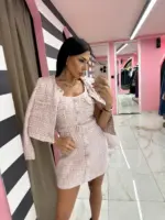 Pink Tweed Chic Set