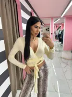 Soft Pink Wrap Top - Image 5