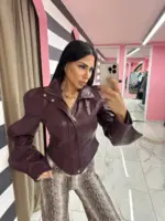 Corset Leather Jacket - Image 3