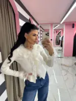 Lace Trim Knit Top - Image 3