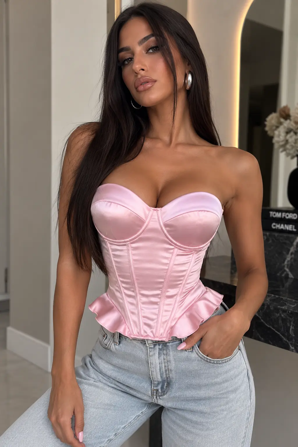 img_6a9a8bffb6cb98.07123025 Satin corset top - Image 1