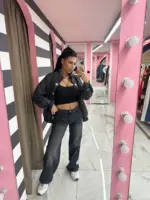 Side Stripe Wide Leg Jeans - Image 4