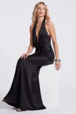 Elegant Drape Maxi Dress