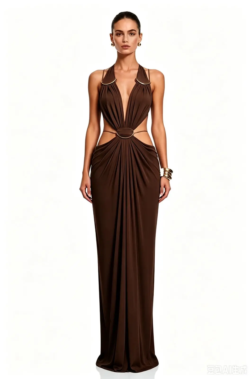 img_6a9bbad6d1a751.87046875 Aurelia Draped Maxi Dress - Image 1