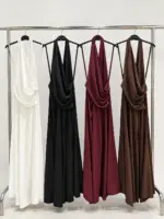 Draped Halter Maxi Dress - Image 5