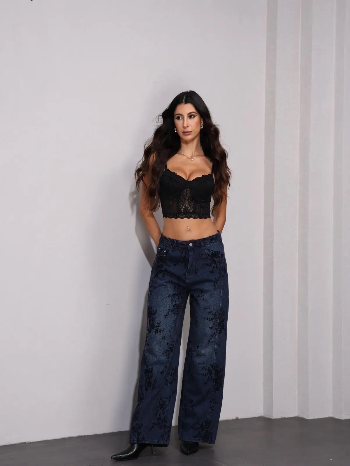img_6aa554d4a28cc8.17166633 Midnight Bloom Jeans - Image 1