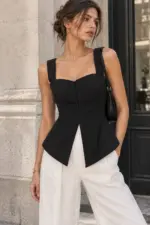 Sculpted Peplum Corset Top