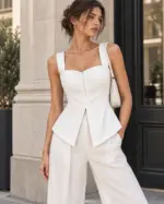 Sculpted Peplum Corset Top - Image 2