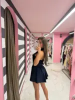 Preppy Pinstripe Playsuit - Image 5