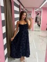 Floral Satin Dress - Image 4