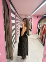 Floral Satin Dress - Image 10