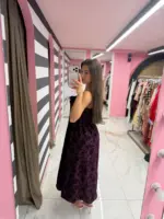 Floral Satin Dress - Image 12