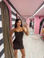 Noir Corset Mini Dress - Image 3