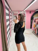 Lace Desire Mini Dress - Image 2