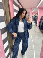 Midnight Bloom Denim Set - Image 3