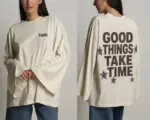 Good Things Take Time Oversized Sweatshirt - Image 5