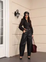 Leather eco pant