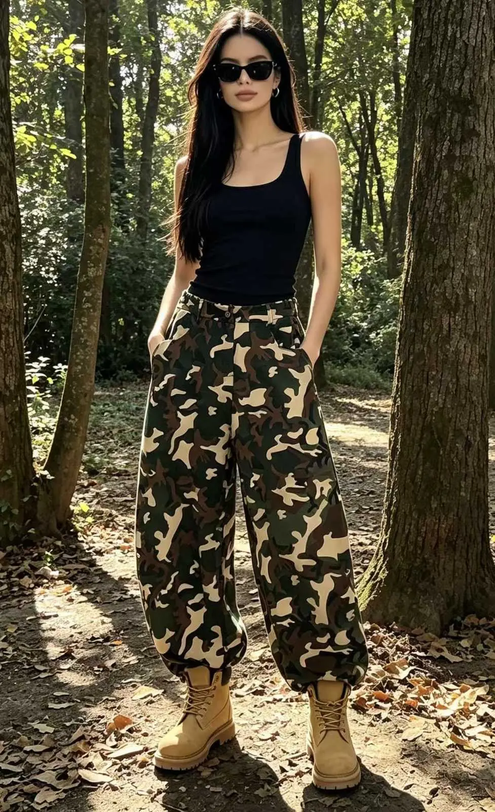 img_6ac0c6e0b3e8f5.04656714 Camo Cargo Joggers - Image 1