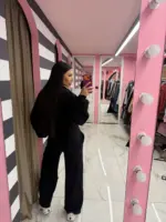 Contrast Piping Jumpsuit Set - Image 5