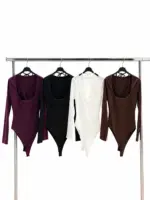 Lace Detail Long Sleeve Bodysuit - Image 5