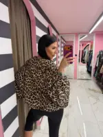 Zebra Print Bomber Jacket - Image 2